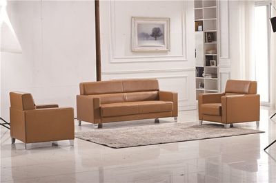 億名來商務接待 簡約大氣 實木真皮辦公沙發茶幾組合